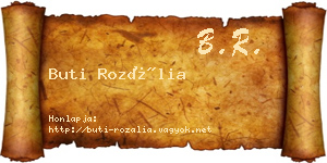 Buti Rozália névjegykártya