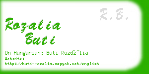 rozalia buti business card